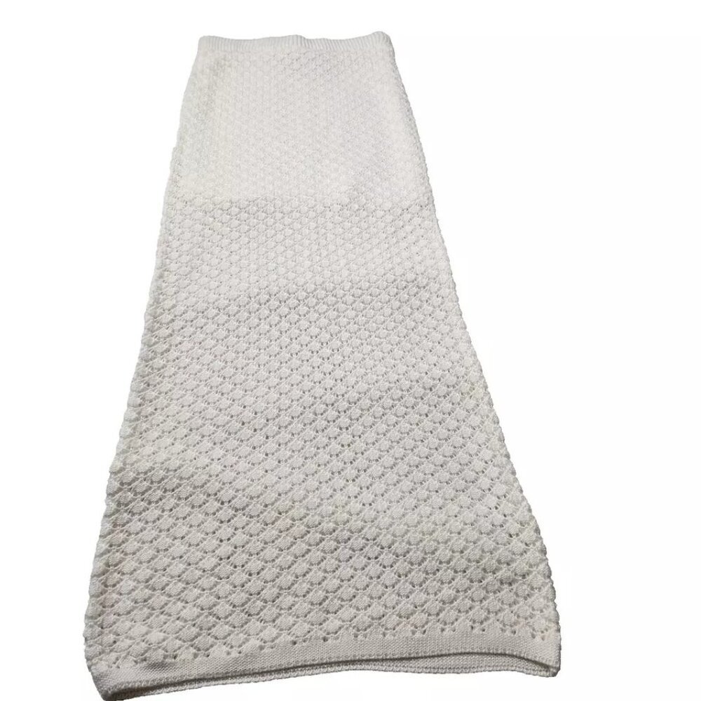 Olive + Oak Women's Size Small Crochet Maxi Skirt White New Flaw